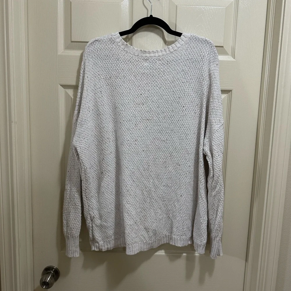 Old Navy hi low cream color cable knit sweater size XXL - Picture 4 of 4
